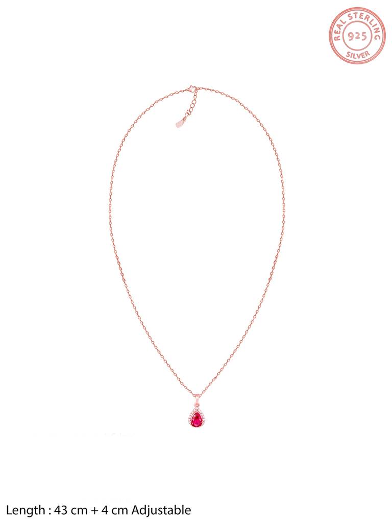 Giva 925 Sterling Silver Rose Gold Be Bold And Beautiful Pendant With Link Chain