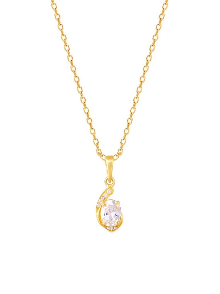 Giva 925 Sterling Silver Golden Dream Pendant With Link Chain
