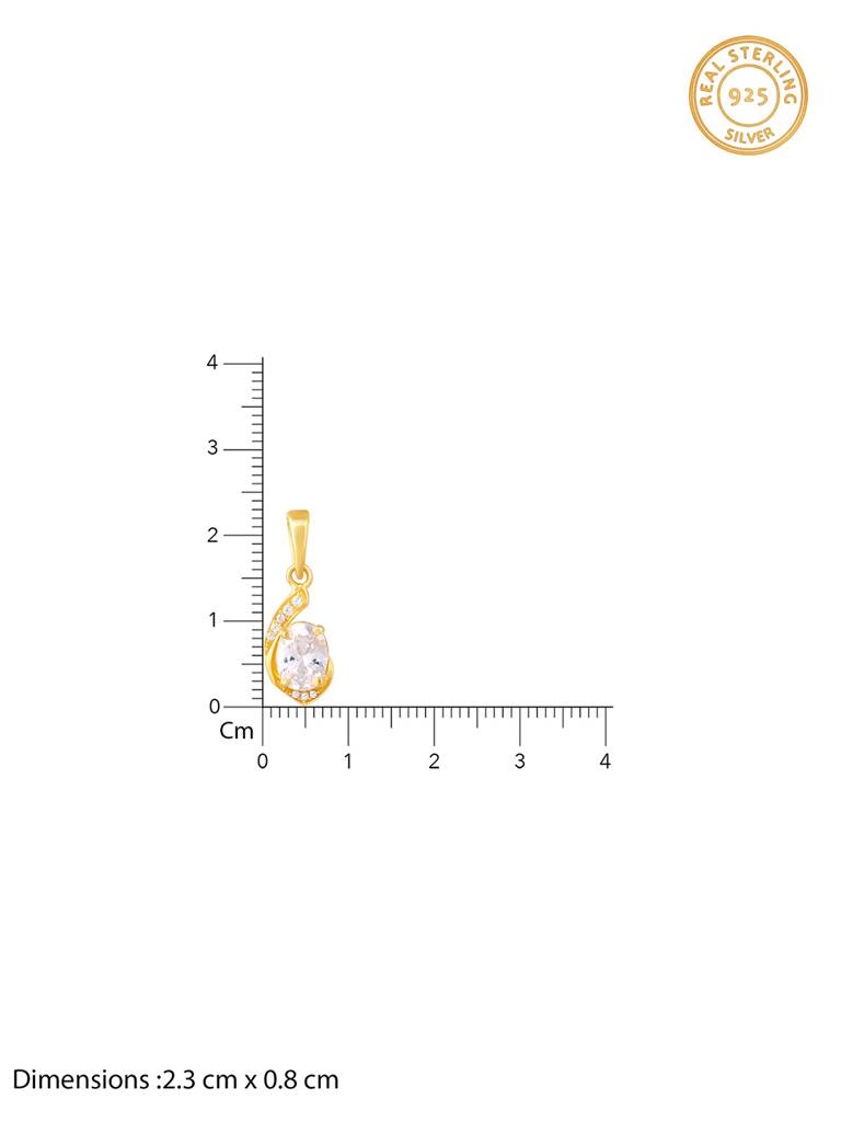 Giva 925 Sterling Silver Golden Dream Pendant With Link Chain