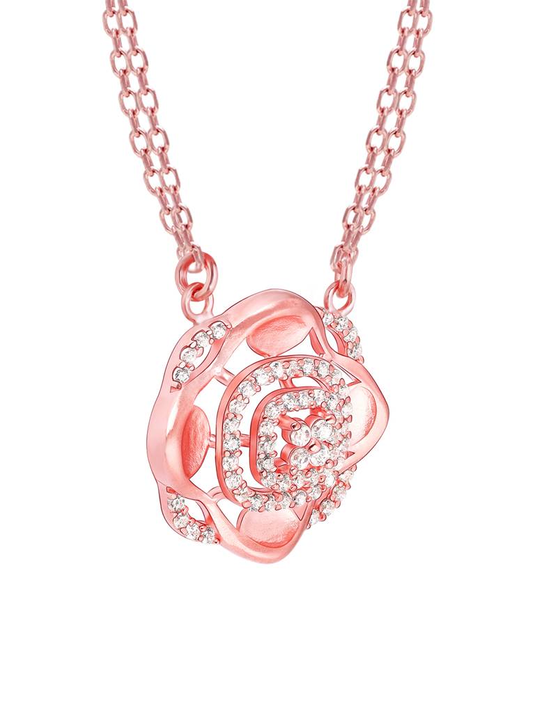 GIVA 925 Sterling Silver Rose Gold Subtle Sparkle Mangalsutra