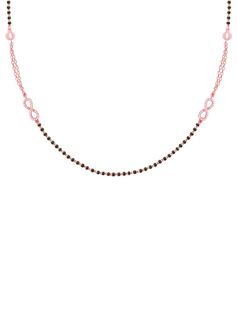 GIVA 925 Sterling Silver Rose Gold Infinity Bond Mangalsutra