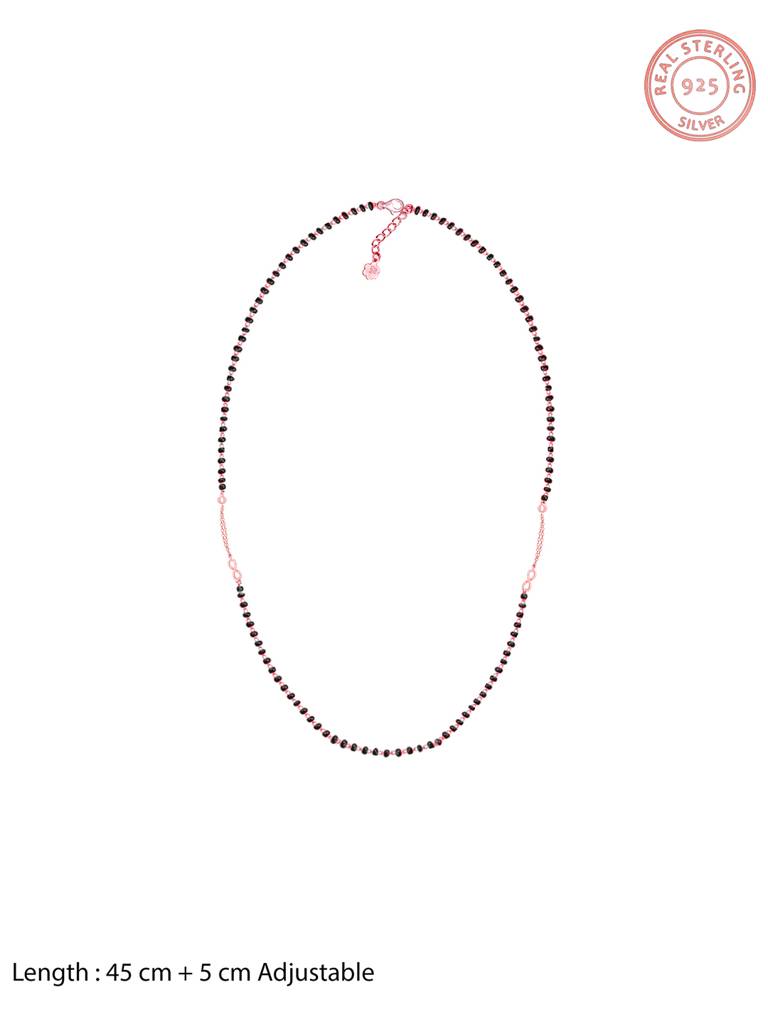 GIVA 925 Sterling Silver Rose Gold Infinity Bond Mangalsutra