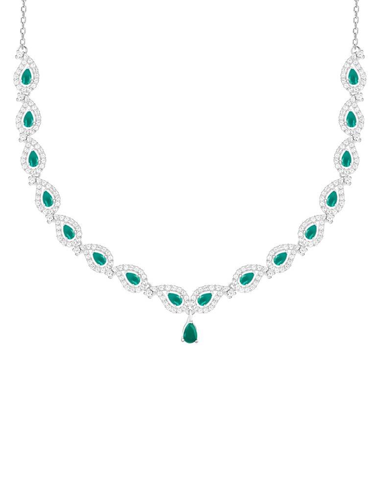 Giva 925 Sterling Silver Mango Leaf Necklace