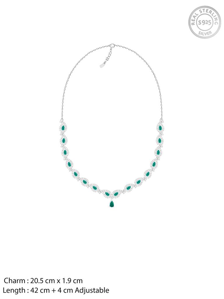 Giva 925 Sterling Silver Mango Leaf Necklace