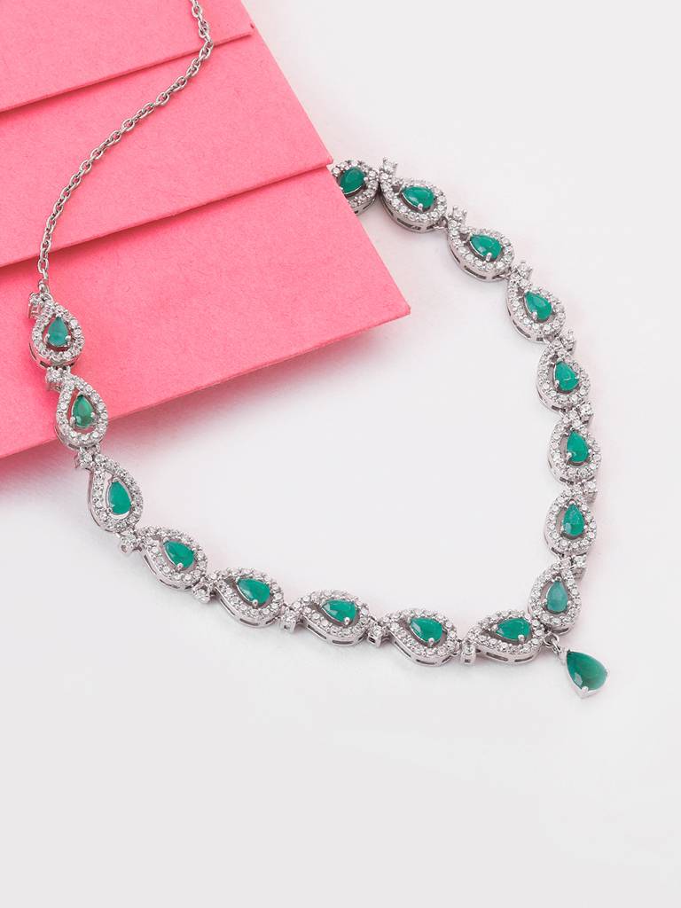 Giva 925 Sterling Silver Mango Leaf Necklace
