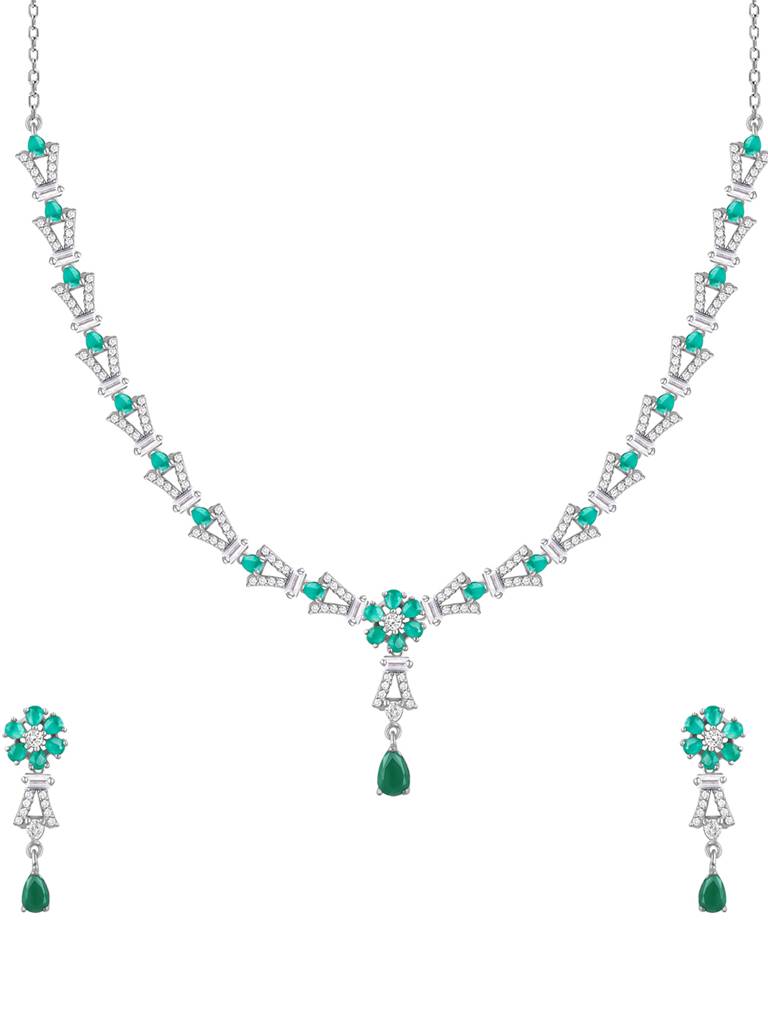 Giva 925 Sterling Silver Green Carnation Set