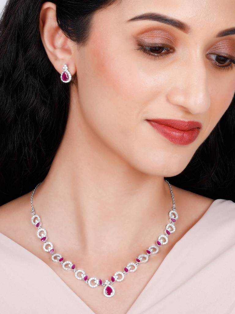 Giva 925 Sterling Silver Zircon Ballentine Set