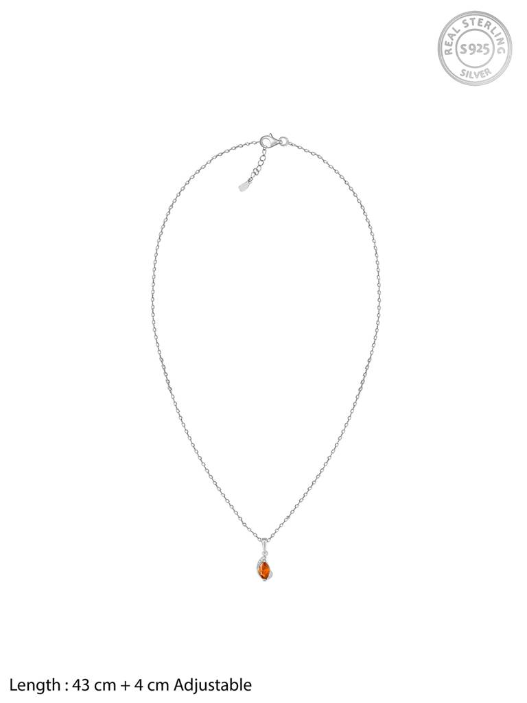 Giva 925 Sterling Silver Adorned With Love Pendant Set With Link Chain