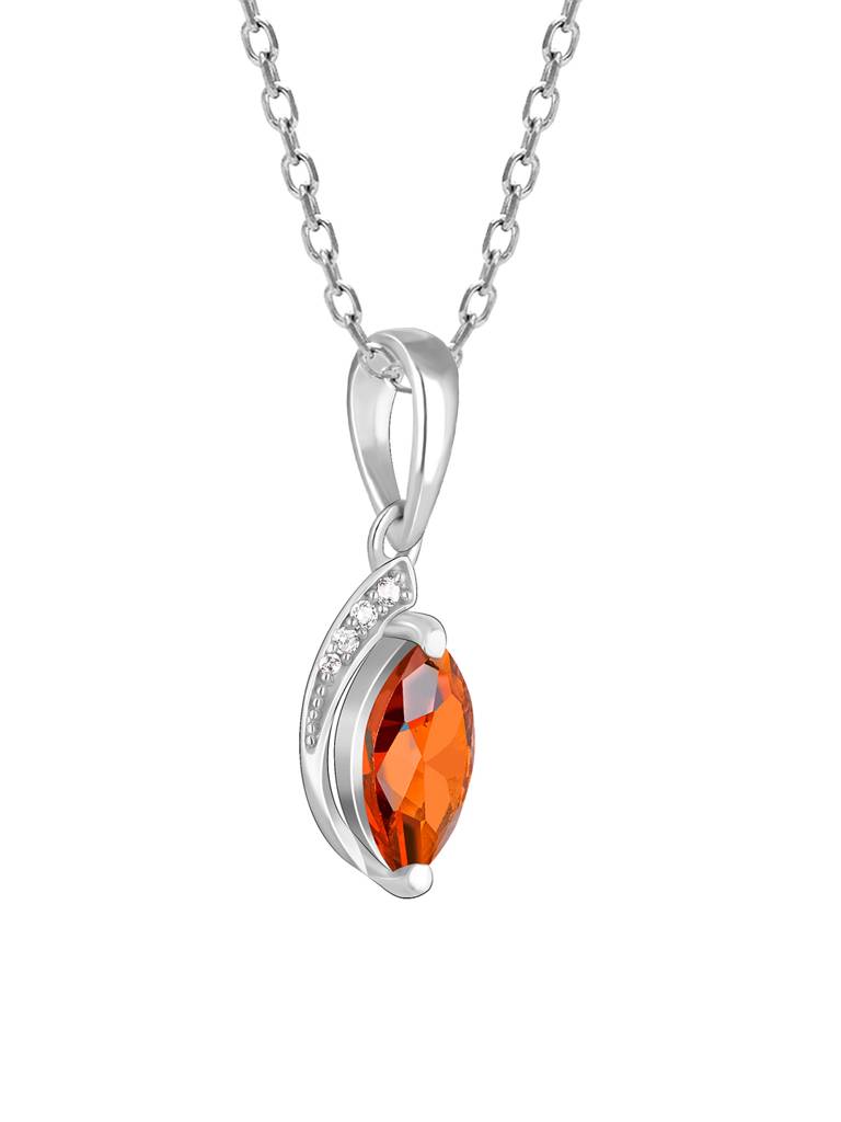 Giva 925 Sterling Silver Adorned With Love Pendant With Link Chain