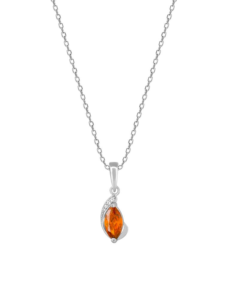 Giva 925 Sterling Silver Adorned With Love Pendant With Link Chain