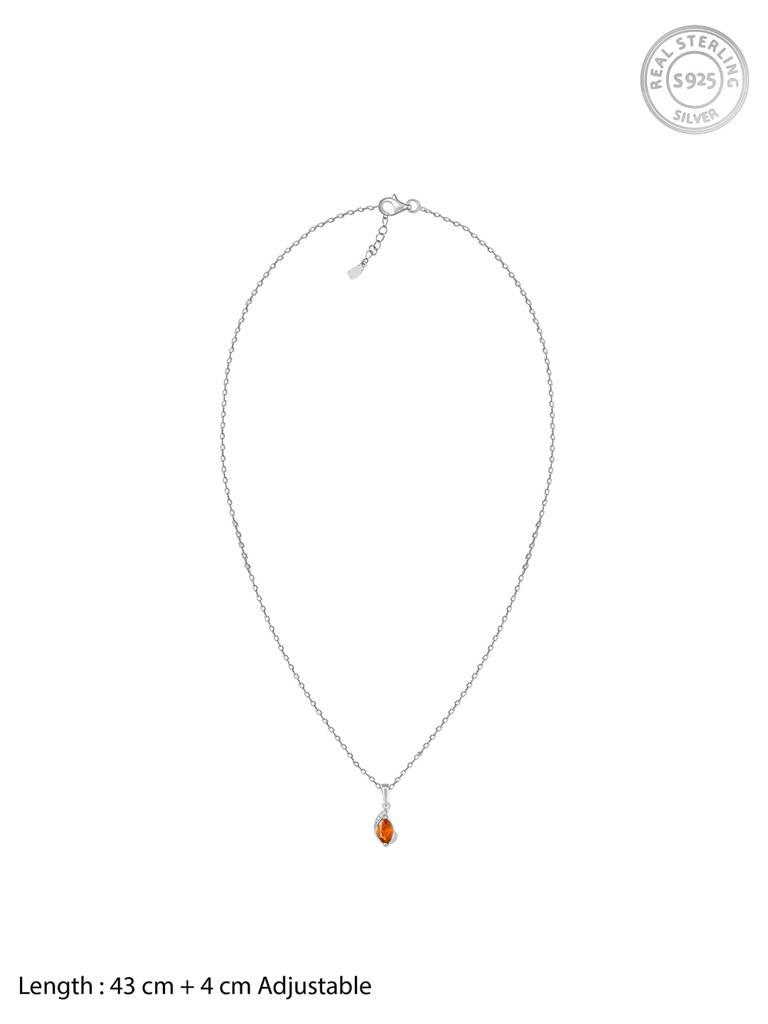 Giva 925 Sterling Silver Adorned With Love Pendant With Link Chain