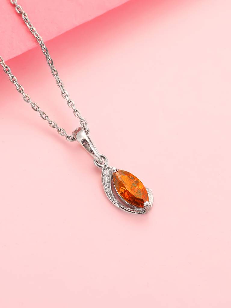 Giva 925 Sterling Silver Adorned With Love Pendant With Link Chain
