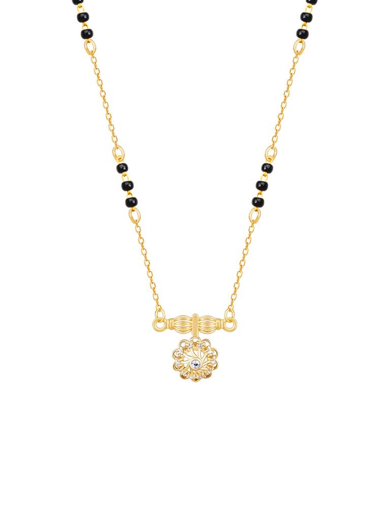 Giva 925 Sterling Silver Golden Sacred Floral Mangalsutra