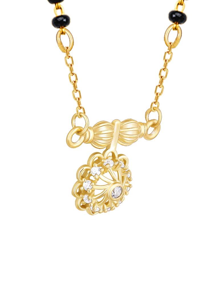 Giva 925 Sterling Silver Golden Sacred Floral Mangalsutra