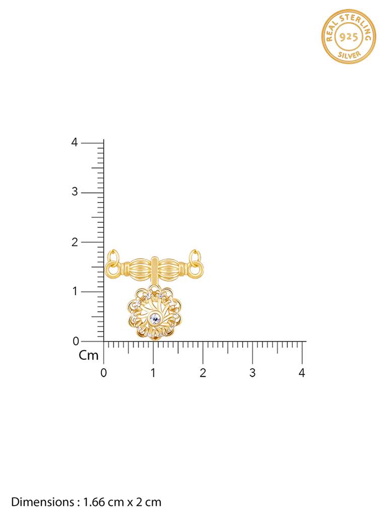 Giva 925 Sterling Silver Golden Sacred Floral Mangalsutra