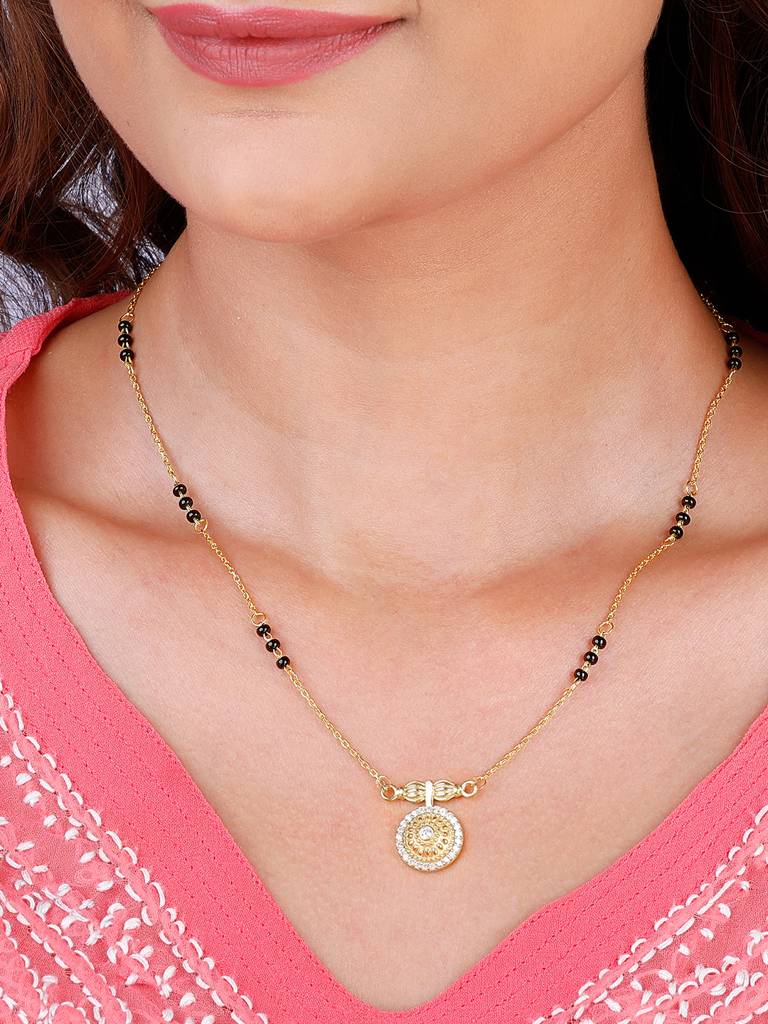 Giva 925 Sterling Silver Golden Auspicious Mangalsutra
