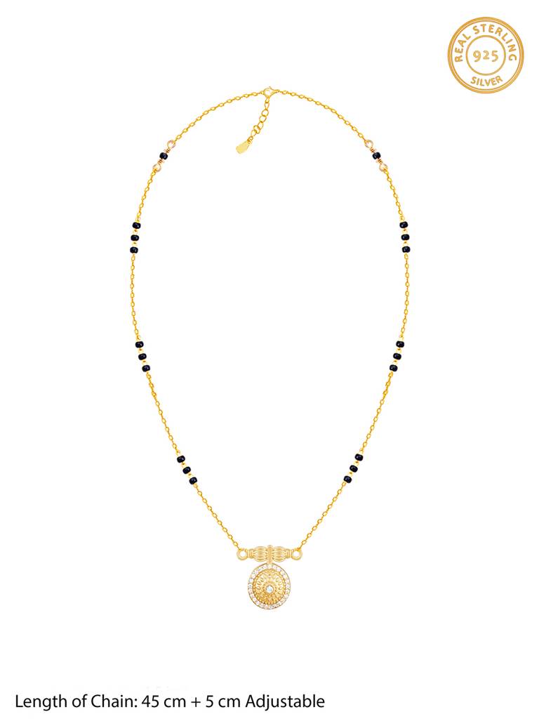 Giva 925 Sterling Silver Golden Auspicious Mangalsutra