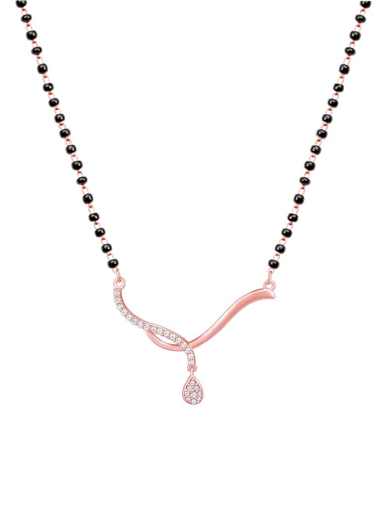 Giva 925 Sterling Silver Rose Gold Enchanted Knot Mangalsutra
