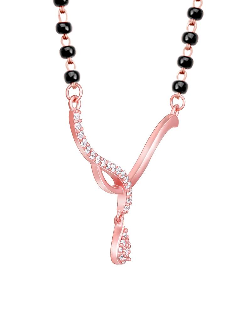 Giva 925 Sterling Silver Rose Gold Enchanted Knot Mangalsutra