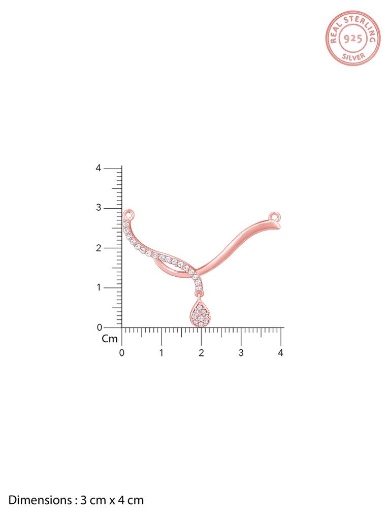 Giva 925 Sterling Silver Rose Gold Enchanted Knot Mangalsutra
