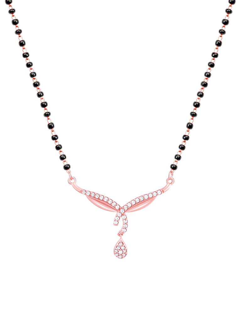 Giva 925 Sterling Silver Rose Gold Vows Of Love Mangalsutra