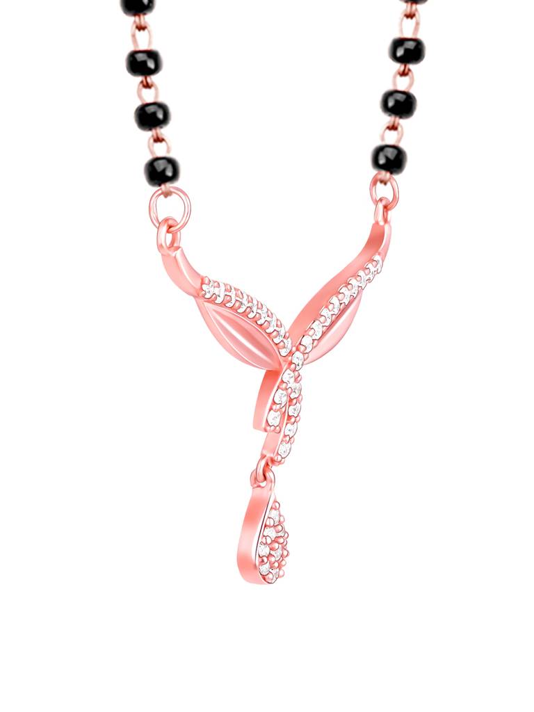 Giva 925 Sterling Silver Rose Gold Vows Of Love Mangalsutra