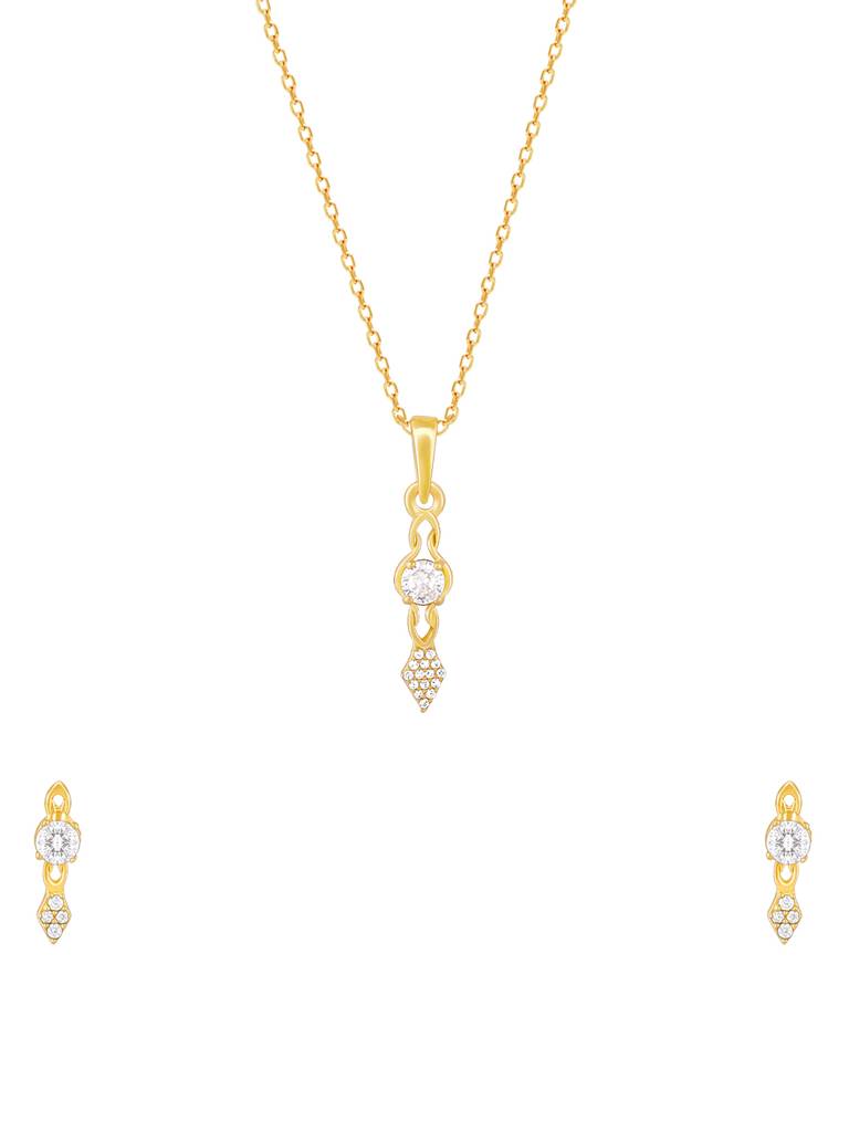 Giva 925 Sterling Silver Golden Sparkling Arrowhead Set