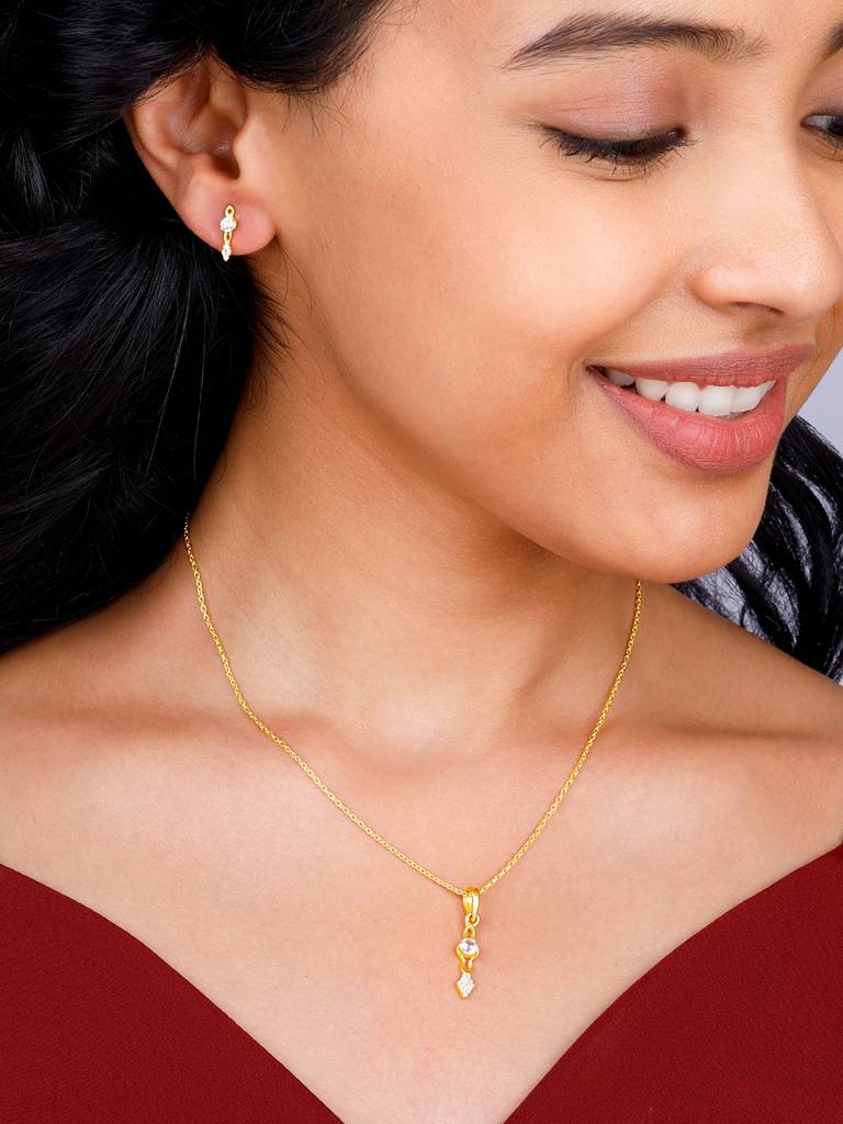 Giva 925 Sterling Silver Golden Sparkling Arrowhead Set