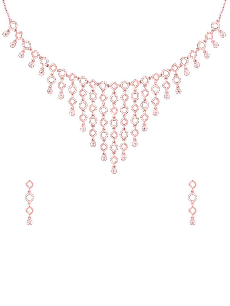 Giva 925 Sterling Silver Anushka Sharma Rose Gold Queen Of Dreams Set