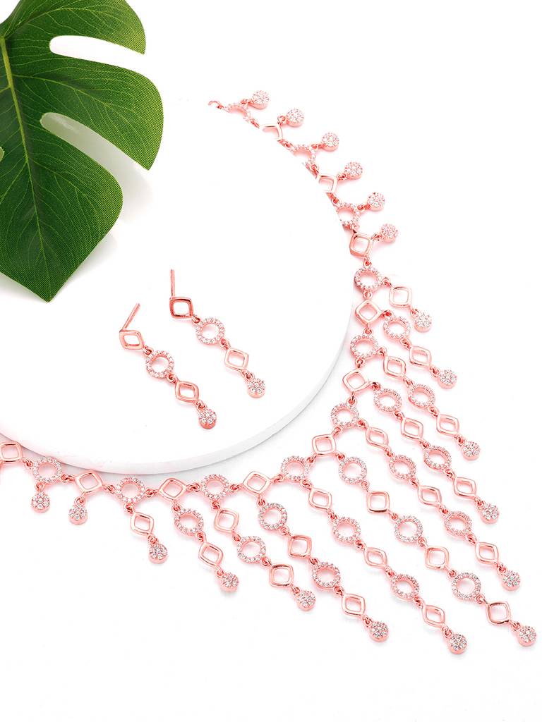 Giva 925 Sterling Silver Anushka Sharma Rose Gold Queen Of Dreams Set