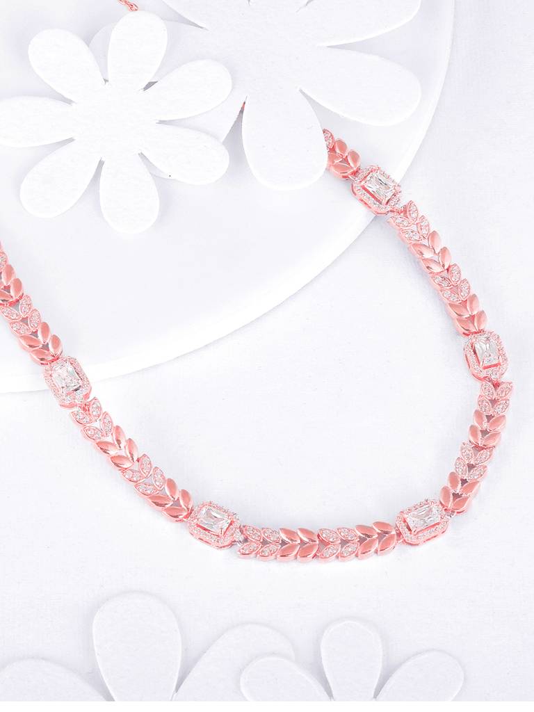 Giva 925 Sterling Silver Anushka Sharma Rose Gold Braided Necklace