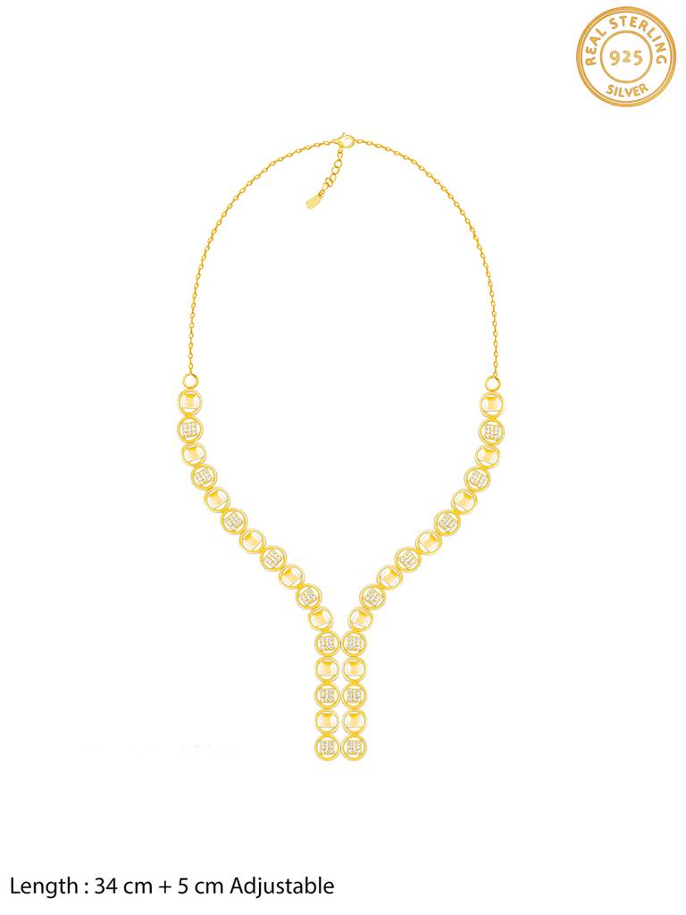 Giva 925 Sterling Silver Anushka Sharma Golden Rhythm Of The Night Necklace