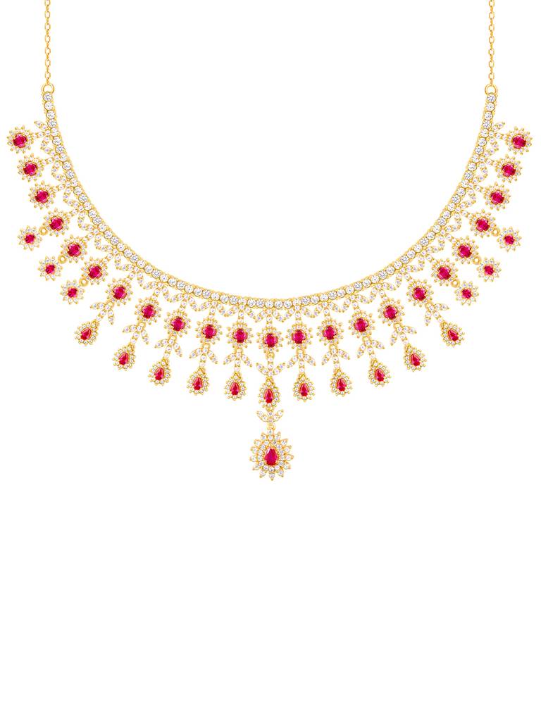Giva 925 Sterling Silver Anushka Sharma Golden Imperial Bridal Necklace