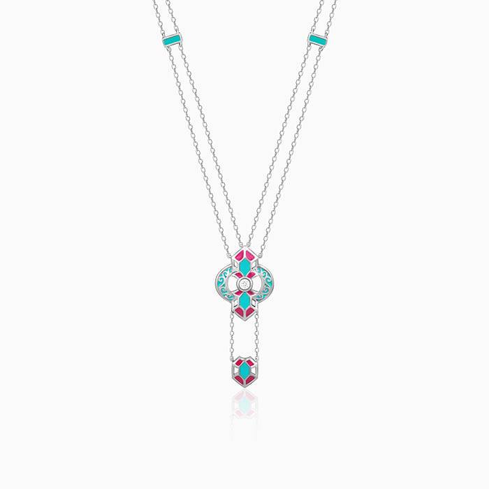 Oxidized Silver Quatrefoil Necklace : PD01884