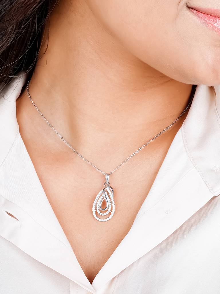 Giva 925 Sterling Silver Gorgeously You Pendant With Link Chain