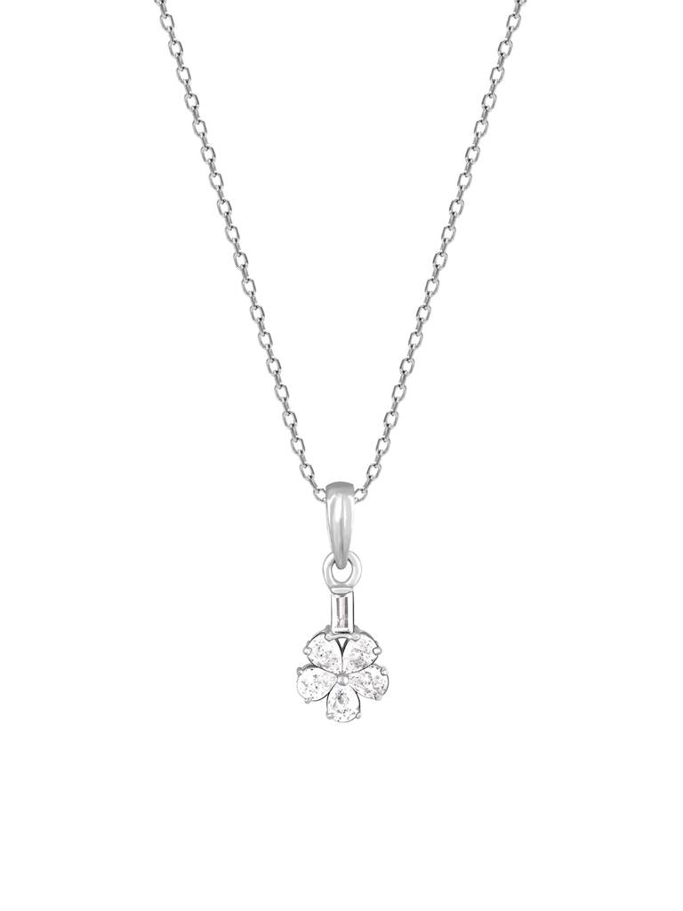 Giva 925 Sterling Silver Enchanted Floral Pendant With Link Chain