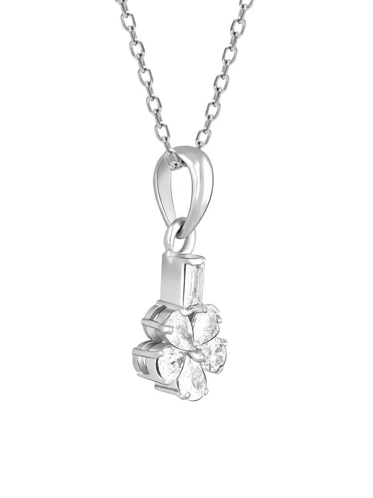 Giva 925 Sterling Silver Enchanted Floral Pendant With Link Chain