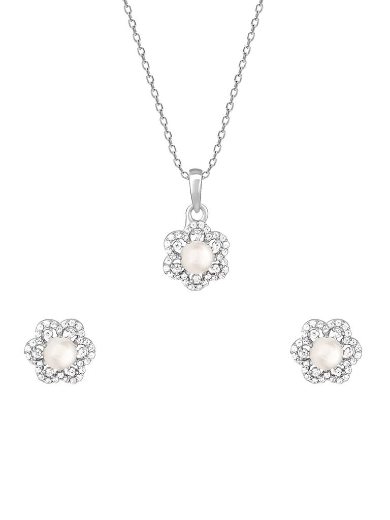 Giva 925 Sterling Silver Pearl Petal Set