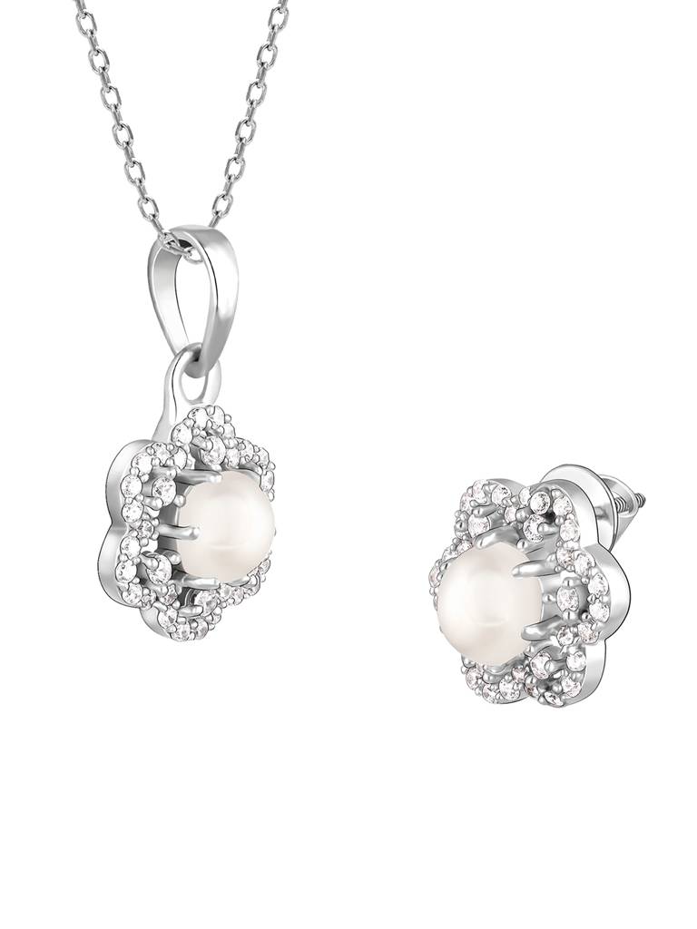 Giva 925 Sterling Silver Pearl Petal Set
