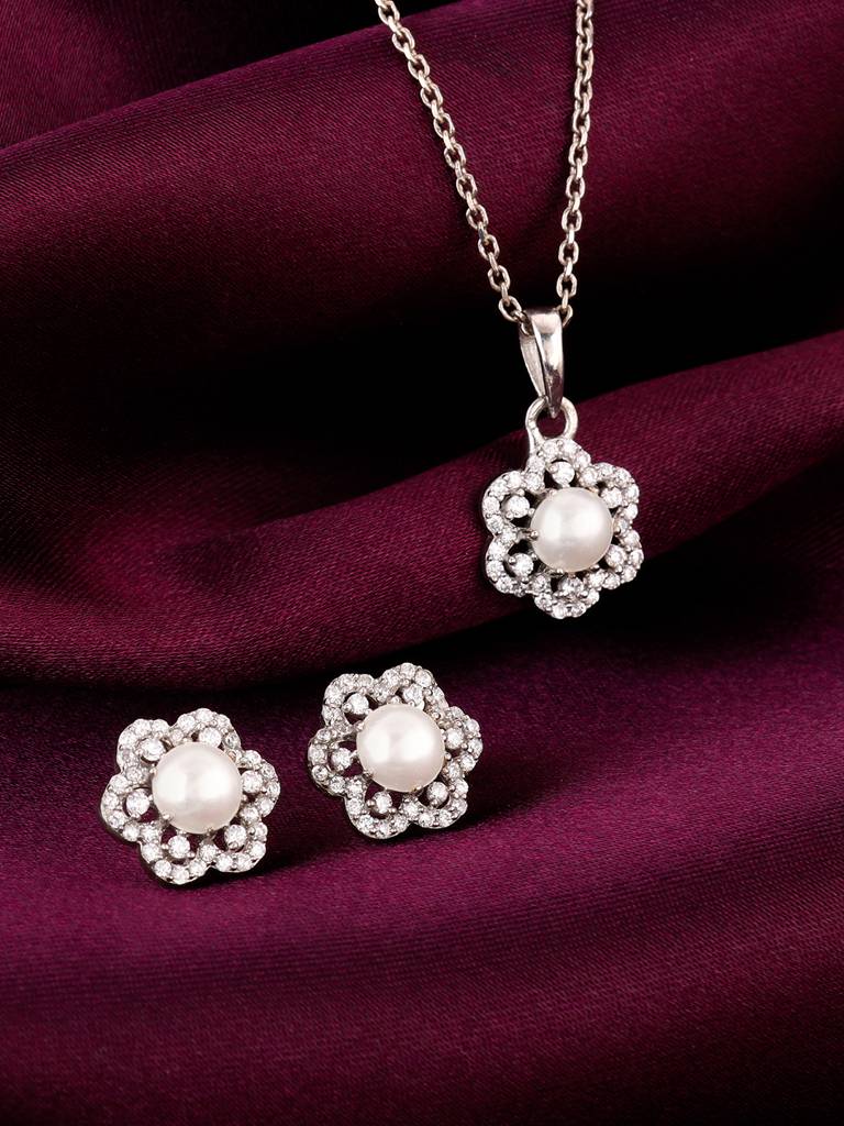Giva 925 Sterling Silver Pearl Petal Set