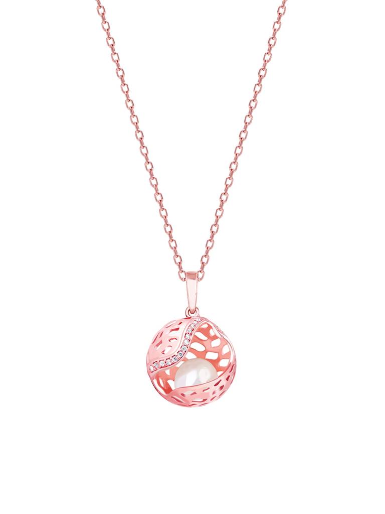 Giva 925 Sterling Silver Rose Gold My Precious Child Pendant With Link Chain