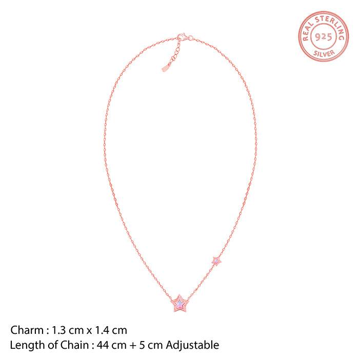 Giva 925 Sterling Silver Rose Gold Shooting Star Necklace| Pendant To Gift Women & Girls | : PD01921