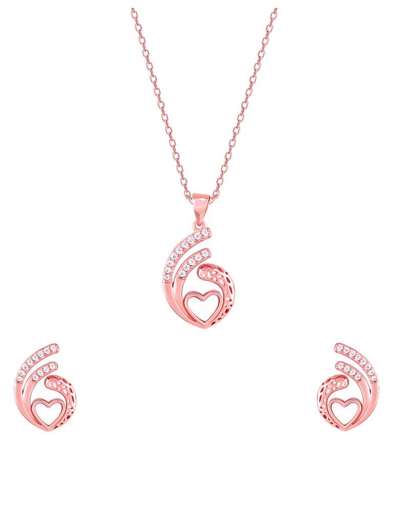 Giva 925 Sterling Silver Rose Gold Tender Affection Set