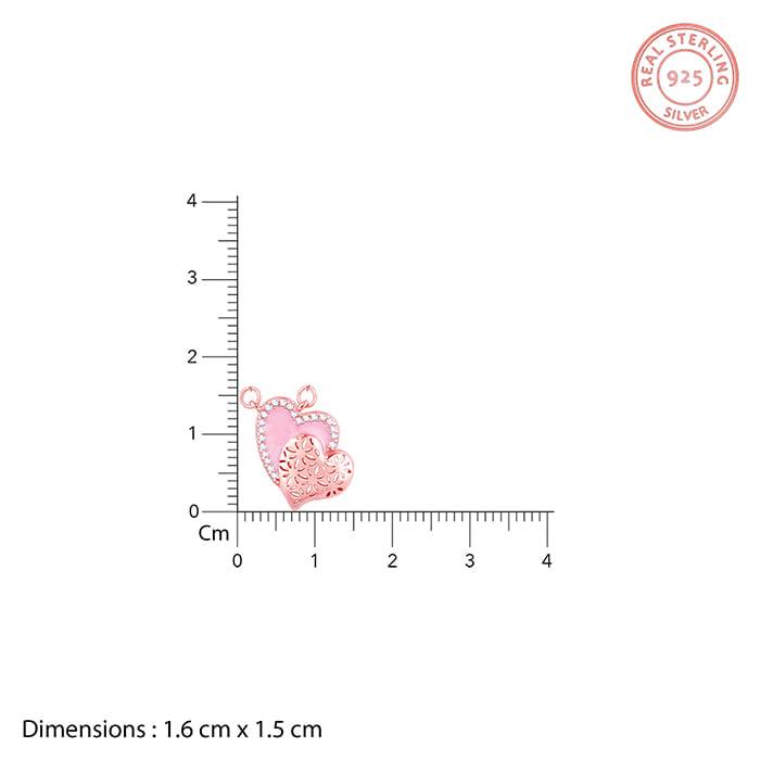 Giva 925 Sterling Silver Rose Gold Dual Heartbeat Set| Drops To Gift Women & Girls | With  : PD01925ER02061