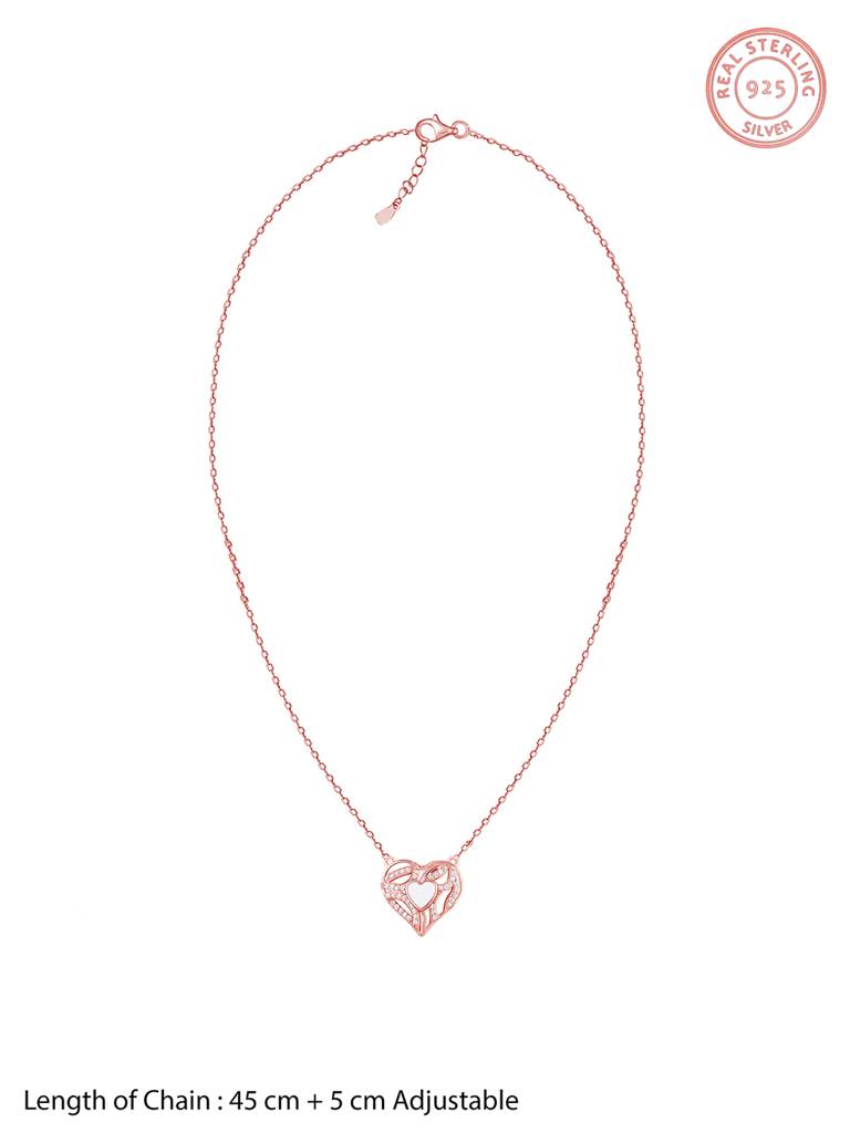 Giva 925 Sterling Silver Rose Gold Tender Heartbeat Set