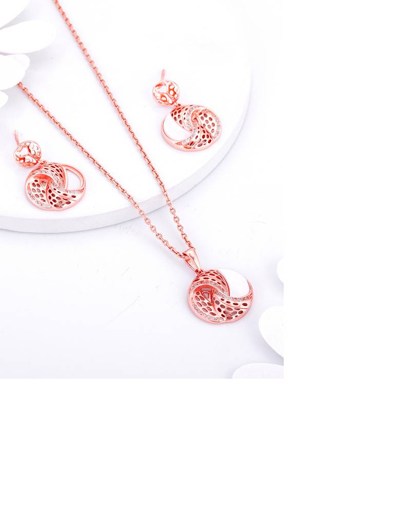 Giva 925 Sterling Silver Rose Gold Graceful Dreams Set