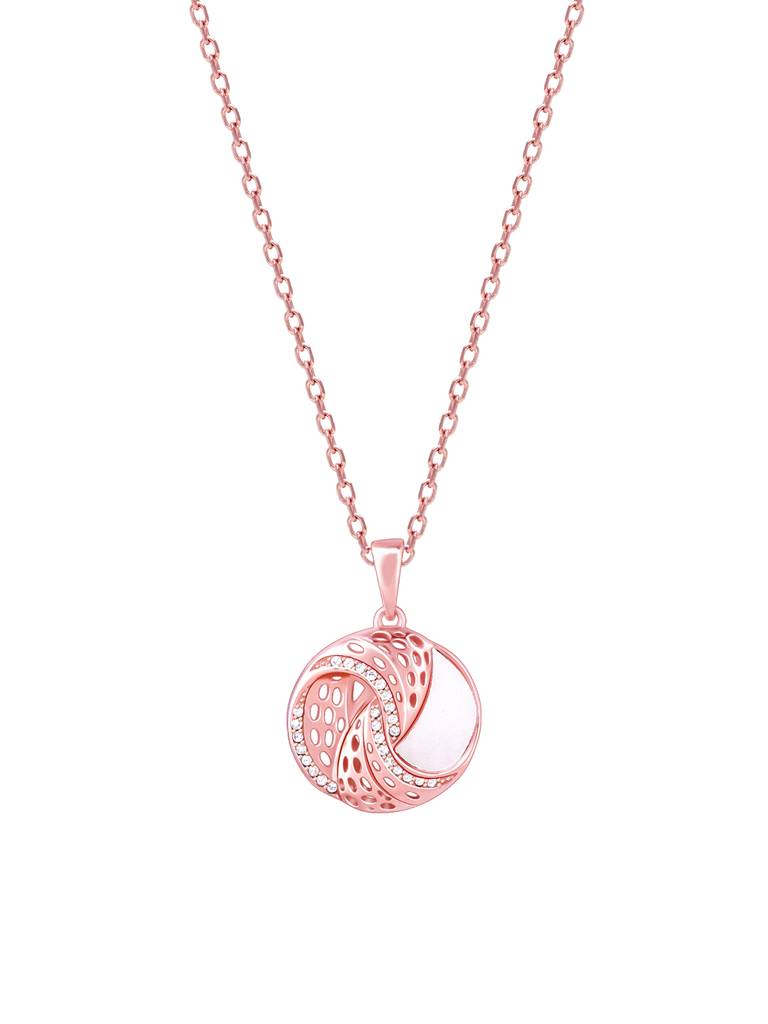 Giva 925 Sterling Silver Rose Gold Graceful Dreams Pendant With Link Chain