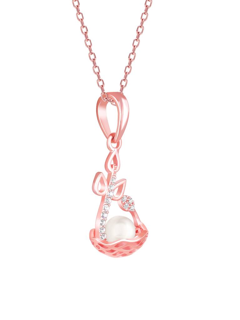 Giva 925 Sterling Silver Rose Gold Shield Of Love Pendant With Link Chain