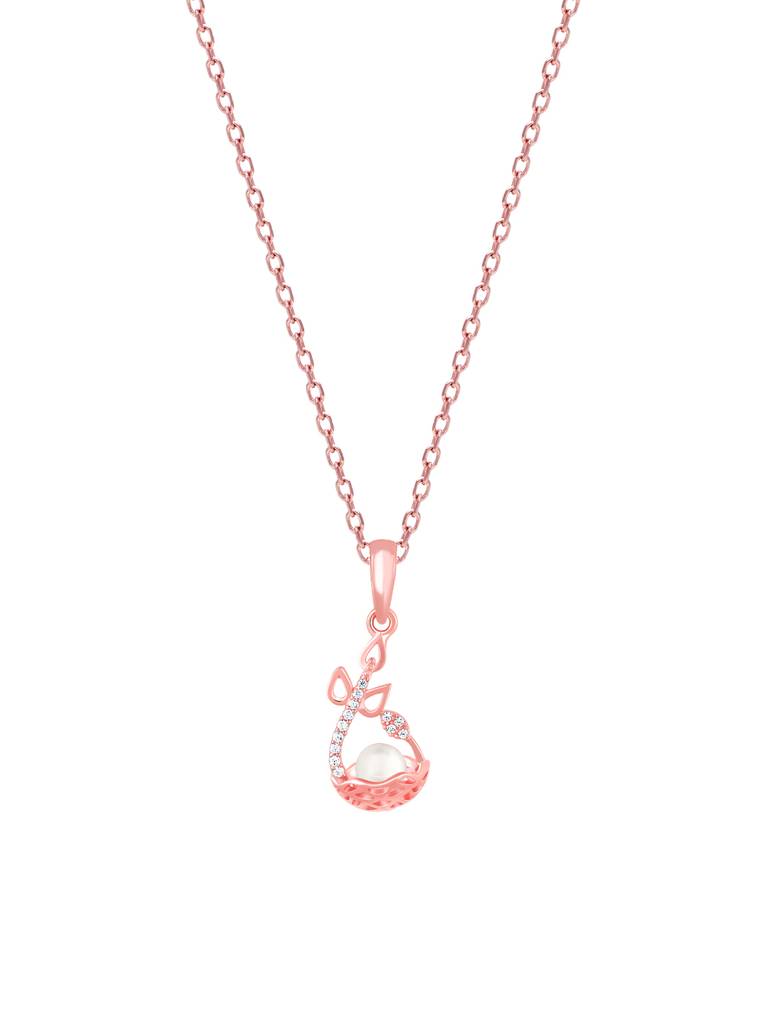 Giva 925 Sterling Silver Rose Gold Shield Of Love Pendant With Link Chain