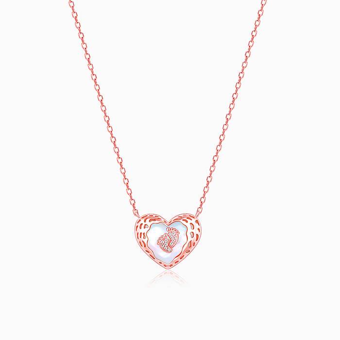 Giva 925 Sterling Silver Rose Gold Adorable Baby Foot Necklace| Pendant To Gift Women & Gi : PD01931